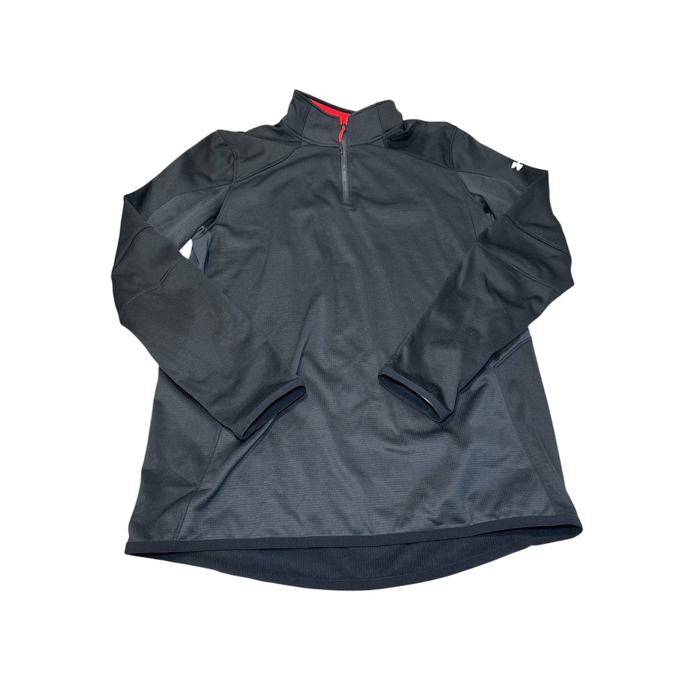 Under Armour ColdGear Reactor Mens 1/4 Zip Pullover XL Tall Black Fitted - Picture 3 of 6